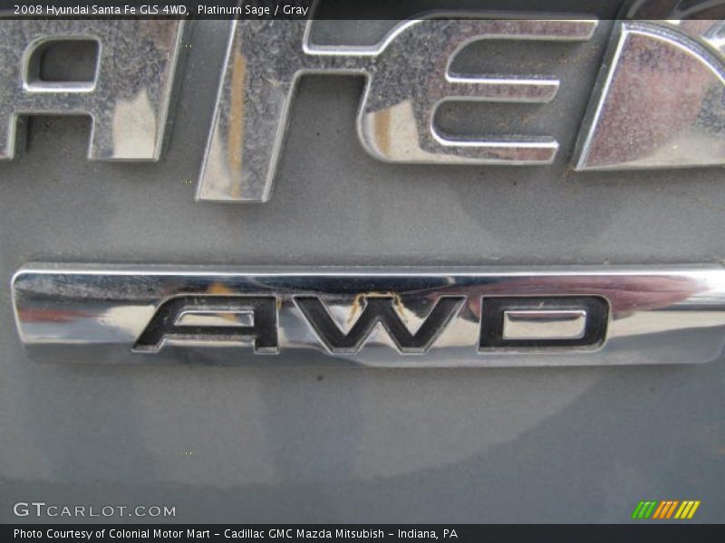 Platinum Sage / Gray 2008 Hyundai Santa Fe GLS 4WD