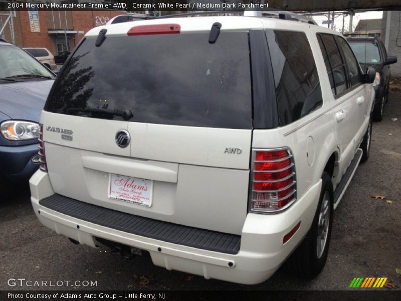 Ceramic White Pearl / Medium Dark Parchment 2004 Mercury Mountaineer Premier AWD