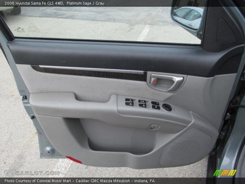 Platinum Sage / Gray 2008 Hyundai Santa Fe GLS 4WD