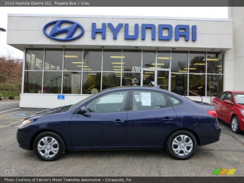 Regatta Blue / Gray 2010 Hyundai Elantra GLS