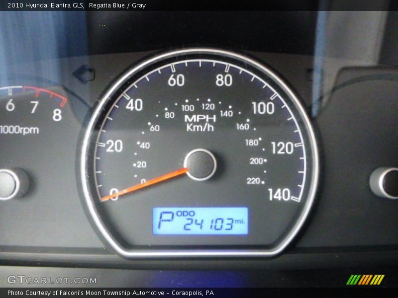 Regatta Blue / Gray 2010 Hyundai Elantra GLS