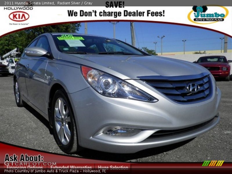 Radiant Silver / Gray 2011 Hyundai Sonata Limited