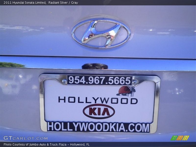 Radiant Silver / Gray 2011 Hyundai Sonata Limited