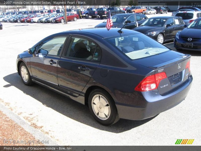 Magnetic Pearl / Black 2007 Honda Civic Hybrid Sedan