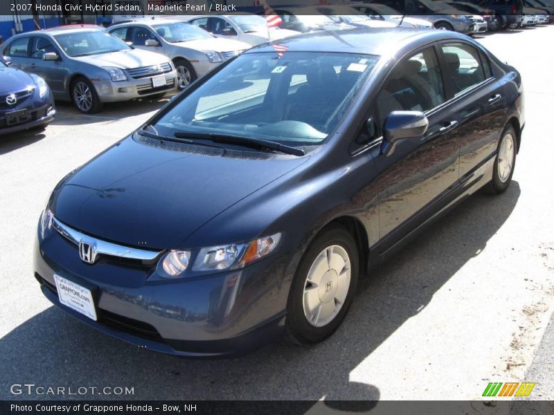 Magnetic Pearl / Black 2007 Honda Civic Hybrid Sedan