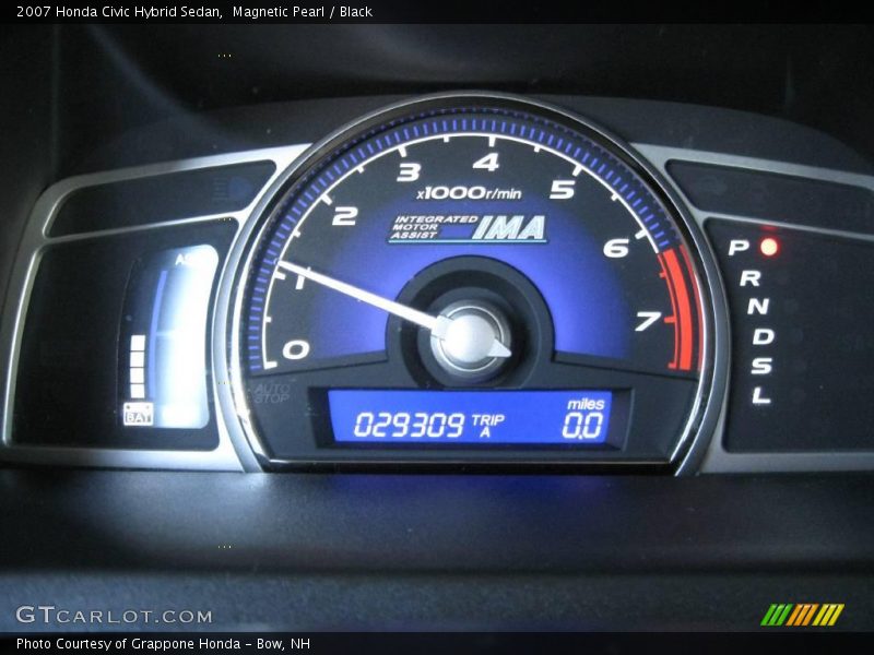 Magnetic Pearl / Black 2007 Honda Civic Hybrid Sedan
