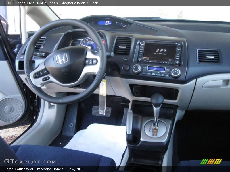 Magnetic Pearl / Black 2007 Honda Civic Hybrid Sedan