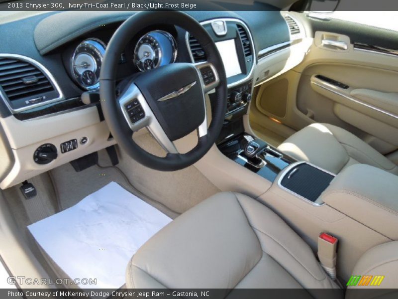 Ivory Tri-Coat Pearl / Black/Light Frost Beige 2013 Chrysler 300