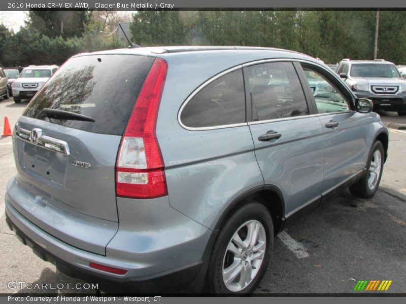 Glacier Blue Metallic / Gray 2010 Honda CR-V EX AWD