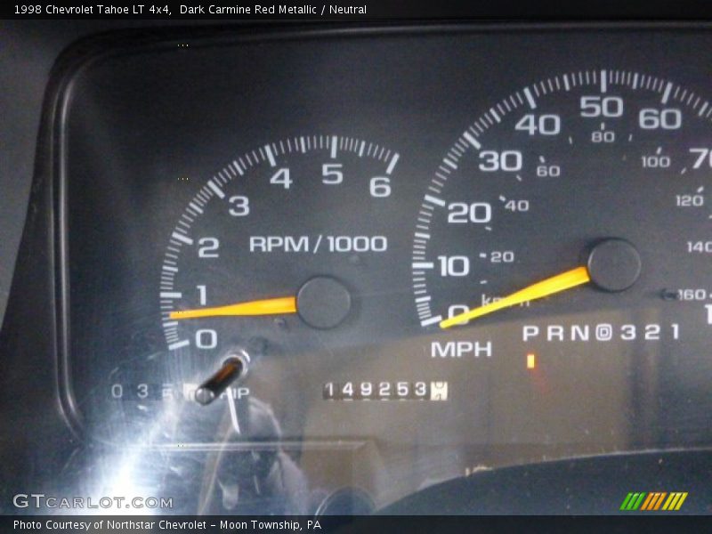 Dark Carmine Red Metallic / Neutral 1998 Chevrolet Tahoe LT 4x4