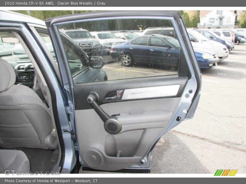 Glacier Blue Metallic / Gray 2010 Honda CR-V EX AWD