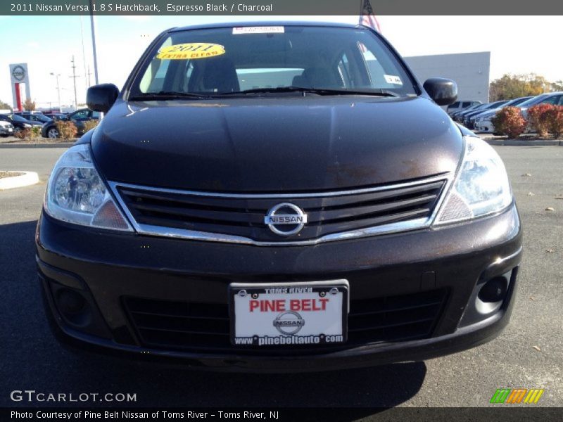 Espresso Black / Charcoal 2011 Nissan Versa 1.8 S Hatchback