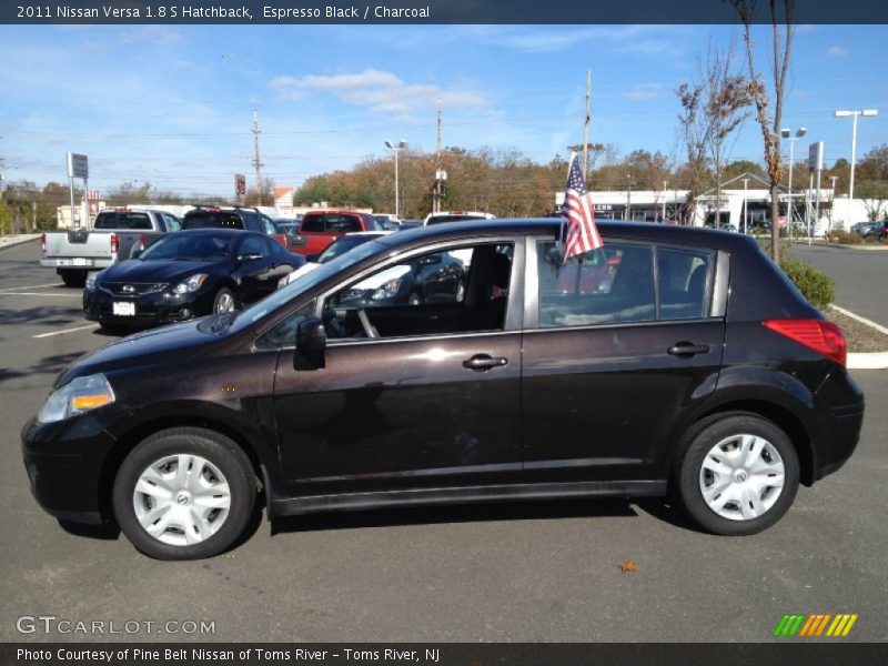 Espresso Black / Charcoal 2011 Nissan Versa 1.8 S Hatchback