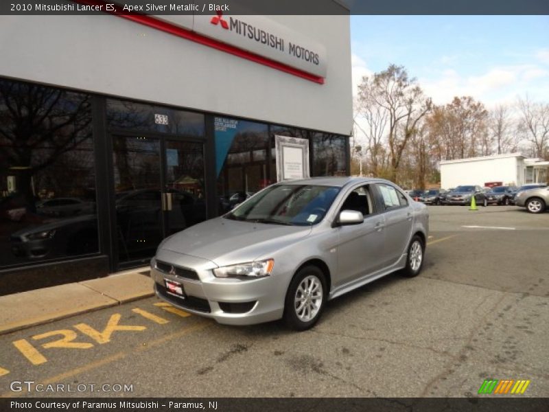 Apex Silver Metallic / Black 2010 Mitsubishi Lancer ES
