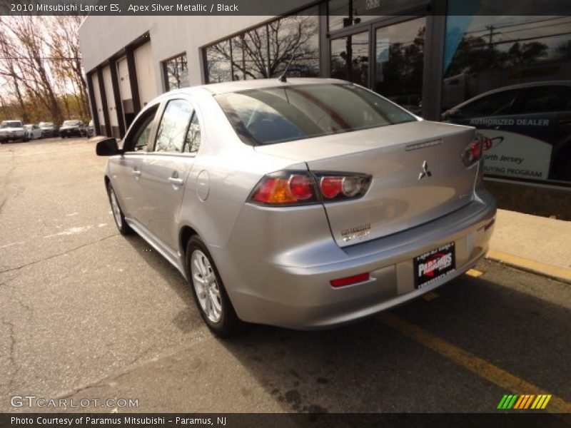 Apex Silver Metallic / Black 2010 Mitsubishi Lancer ES