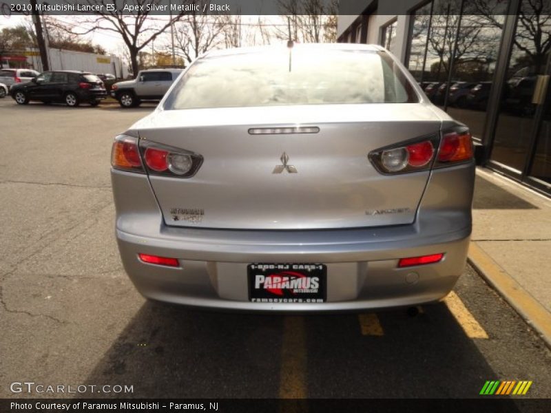 Apex Silver Metallic / Black 2010 Mitsubishi Lancer ES