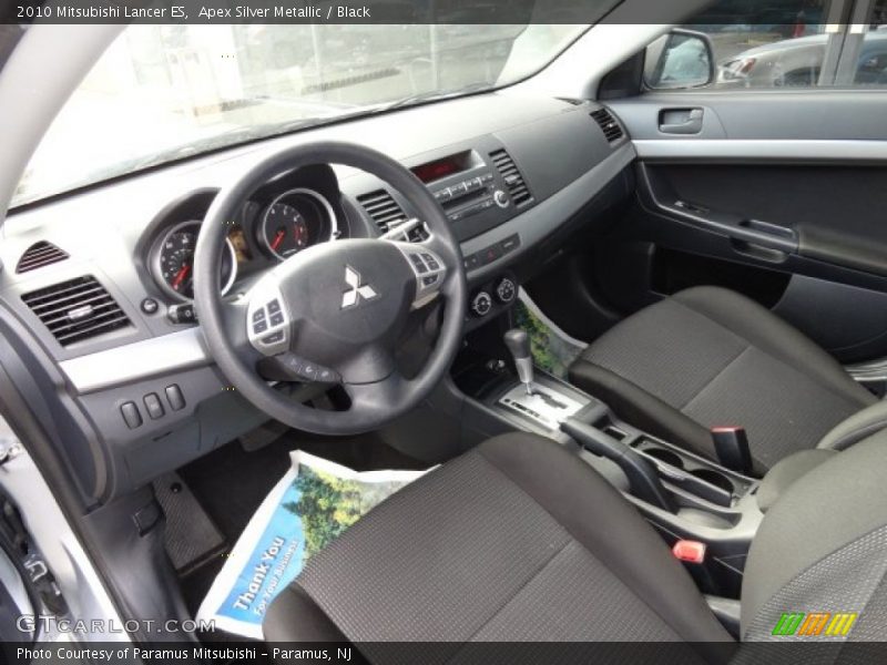 Apex Silver Metallic / Black 2010 Mitsubishi Lancer ES