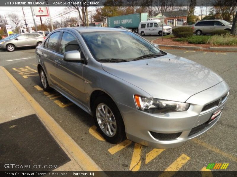 Apex Silver Metallic / Black 2010 Mitsubishi Lancer ES