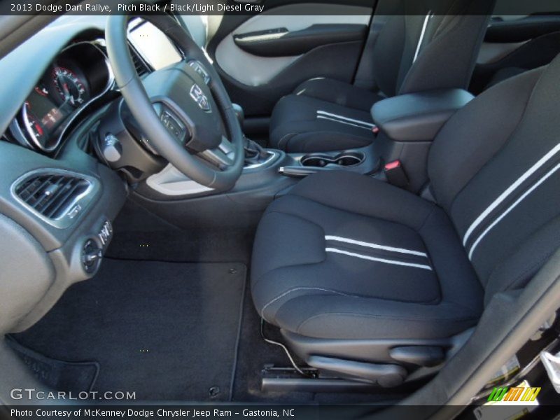 Pitch Black / Black/Light Diesel Gray 2013 Dodge Dart Rallye