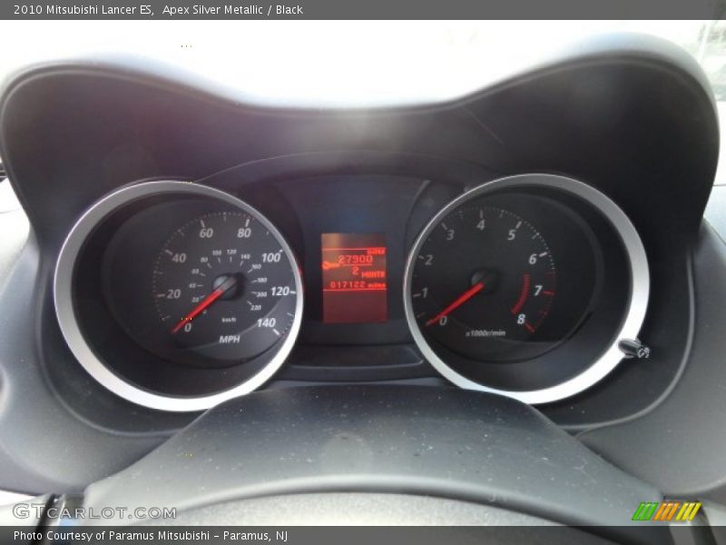 Apex Silver Metallic / Black 2010 Mitsubishi Lancer ES