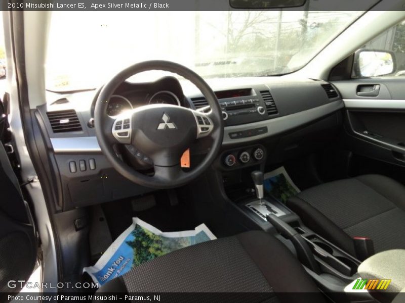 Apex Silver Metallic / Black 2010 Mitsubishi Lancer ES