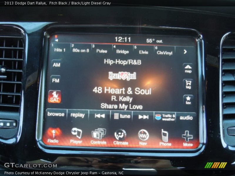 Pitch Black / Black/Light Diesel Gray 2013 Dodge Dart Rallye