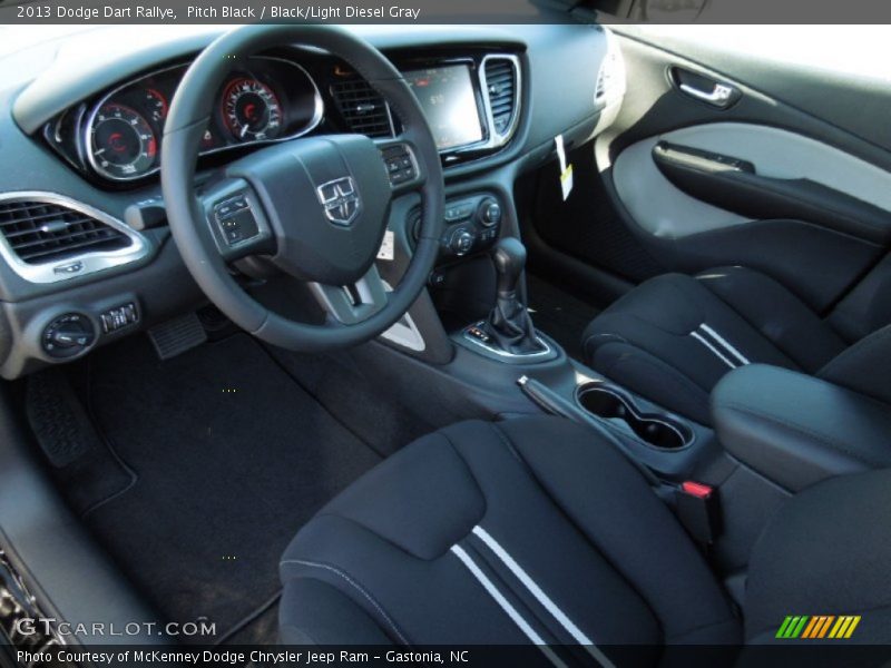 Pitch Black / Black/Light Diesel Gray 2013 Dodge Dart Rallye