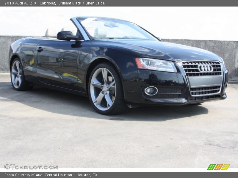 Brilliant Black / Linen Beige 2010 Audi A5 2.0T Cabriolet