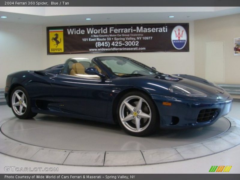 Blue / Tan 2004 Ferrari 360 Spider