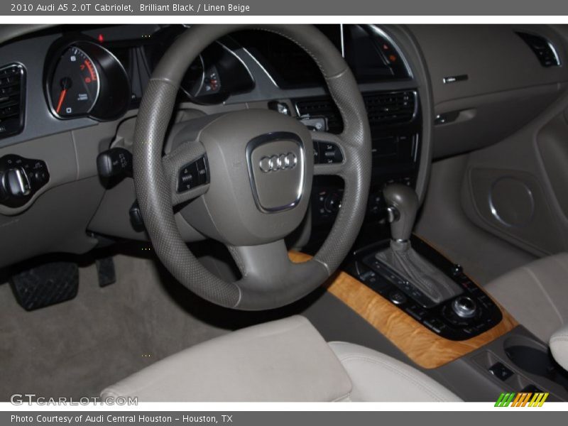 Brilliant Black / Linen Beige 2010 Audi A5 2.0T Cabriolet