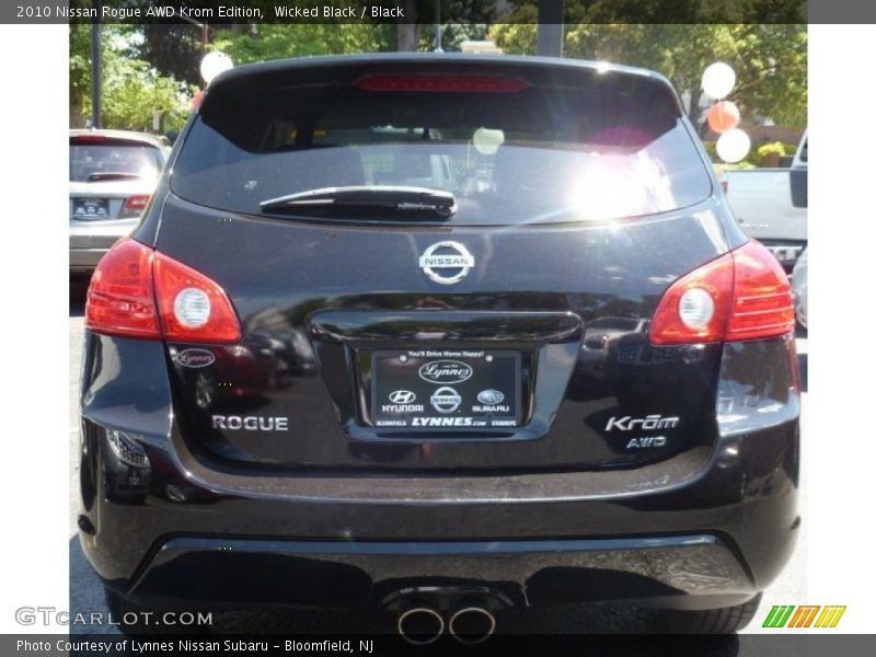 Wicked Black / Black 2010 Nissan Rogue AWD Krom Edition