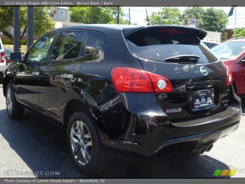Wicked Black / Black 2010 Nissan Rogue AWD Krom Edition