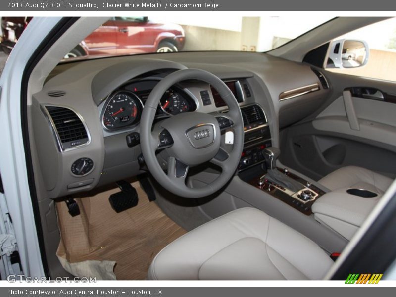 Glacier White Metallic / Cardamom Beige 2013 Audi Q7 3.0 TFSI quattro