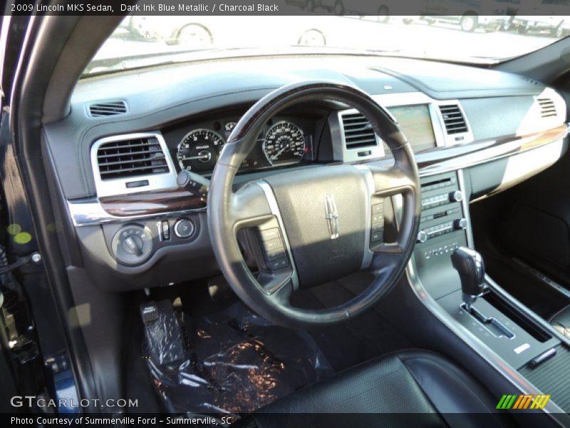 Dark Ink Blue Metallic / Charcoal Black 2009 Lincoln MKS Sedan