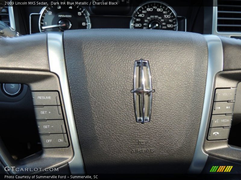 Dark Ink Blue Metallic / Charcoal Black 2009 Lincoln MKS Sedan