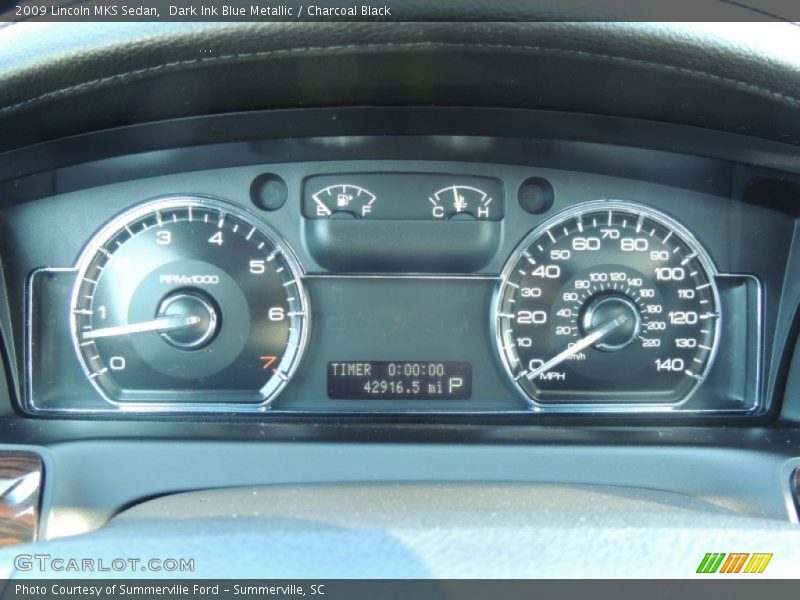 Dark Ink Blue Metallic / Charcoal Black 2009 Lincoln MKS Sedan