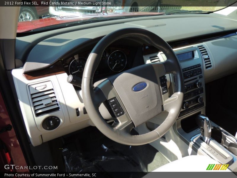 Red Candy Metallic / Medium Light Stone 2012 Ford Flex SEL