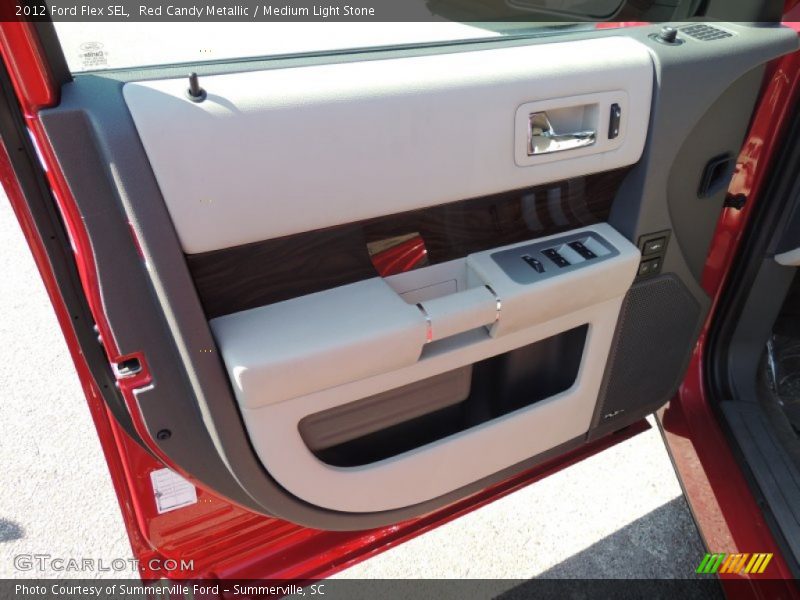 Red Candy Metallic / Medium Light Stone 2012 Ford Flex SEL