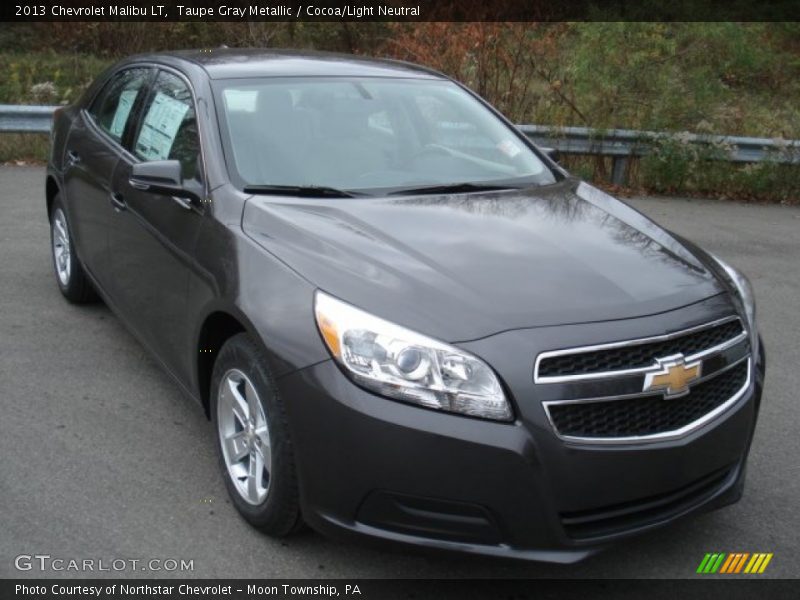 Taupe Gray Metallic / Cocoa/Light Neutral 2013 Chevrolet Malibu LT
