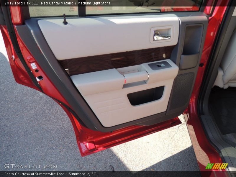 Red Candy Metallic / Medium Light Stone 2012 Ford Flex SEL