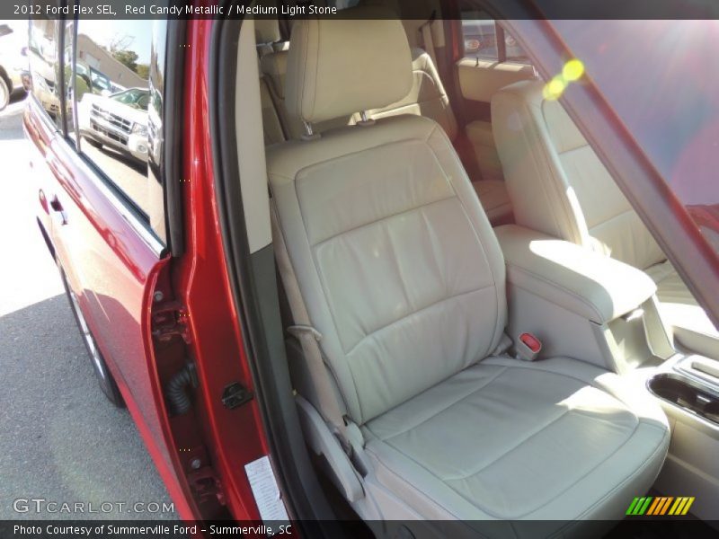 Red Candy Metallic / Medium Light Stone 2012 Ford Flex SEL