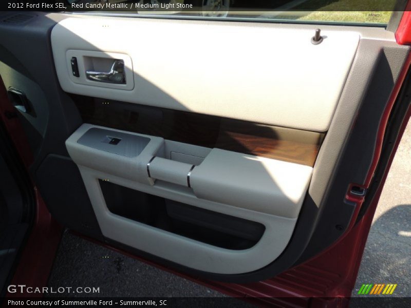 Red Candy Metallic / Medium Light Stone 2012 Ford Flex SEL
