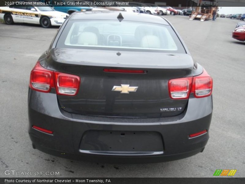Taupe Gray Metallic / Cocoa/Light Neutral 2013 Chevrolet Malibu LT