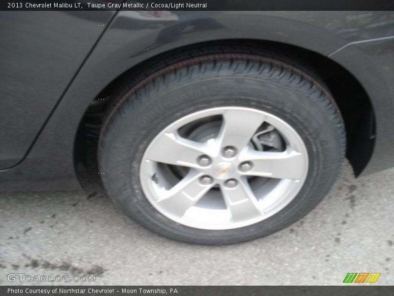Taupe Gray Metallic / Cocoa/Light Neutral 2013 Chevrolet Malibu LT