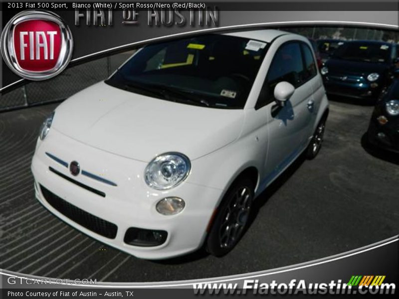 Bianco (White) / Sport Rosso/Nero (Red/Black) 2013 Fiat 500 Sport