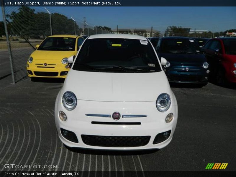 Bianco (White) / Sport Rosso/Nero (Red/Black) 2013 Fiat 500 Sport