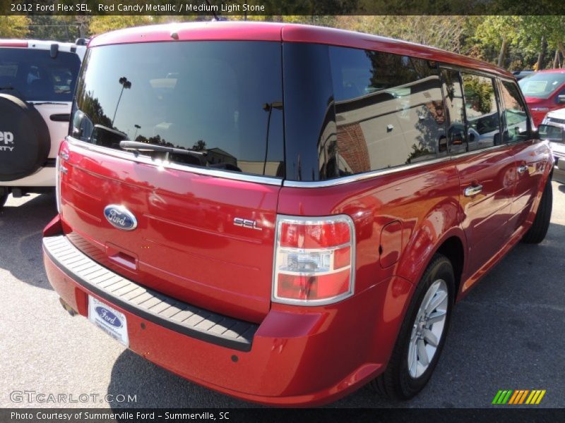 Red Candy Metallic / Medium Light Stone 2012 Ford Flex SEL