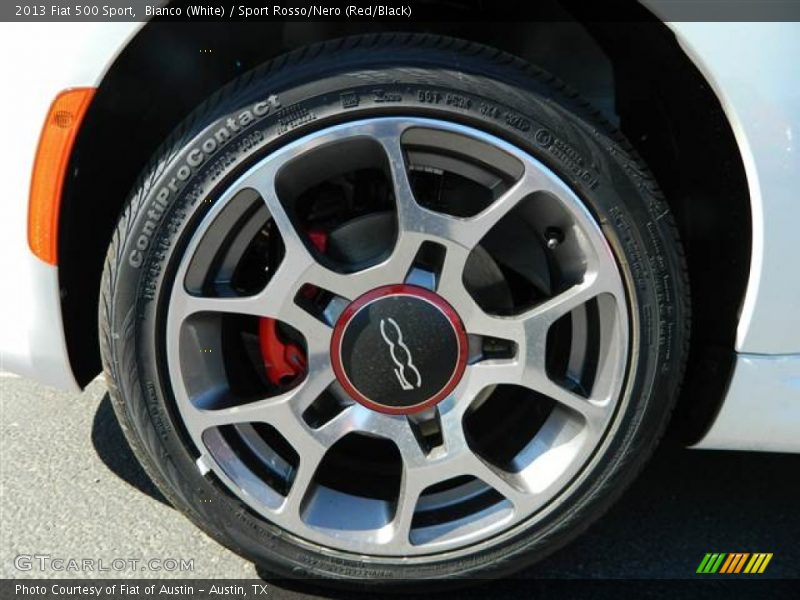 Bianco (White) / Sport Rosso/Nero (Red/Black) 2013 Fiat 500 Sport