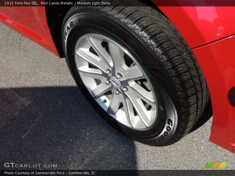 Red Candy Metallic / Medium Light Stone 2012 Ford Flex SEL