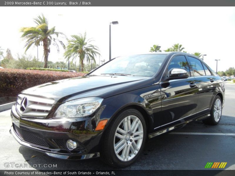 Black / Black 2009 Mercedes-Benz C 300 Luxury